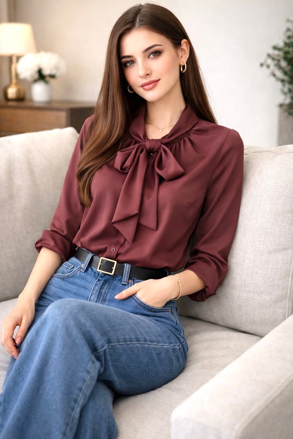 Camicia — 24019 — BORDO