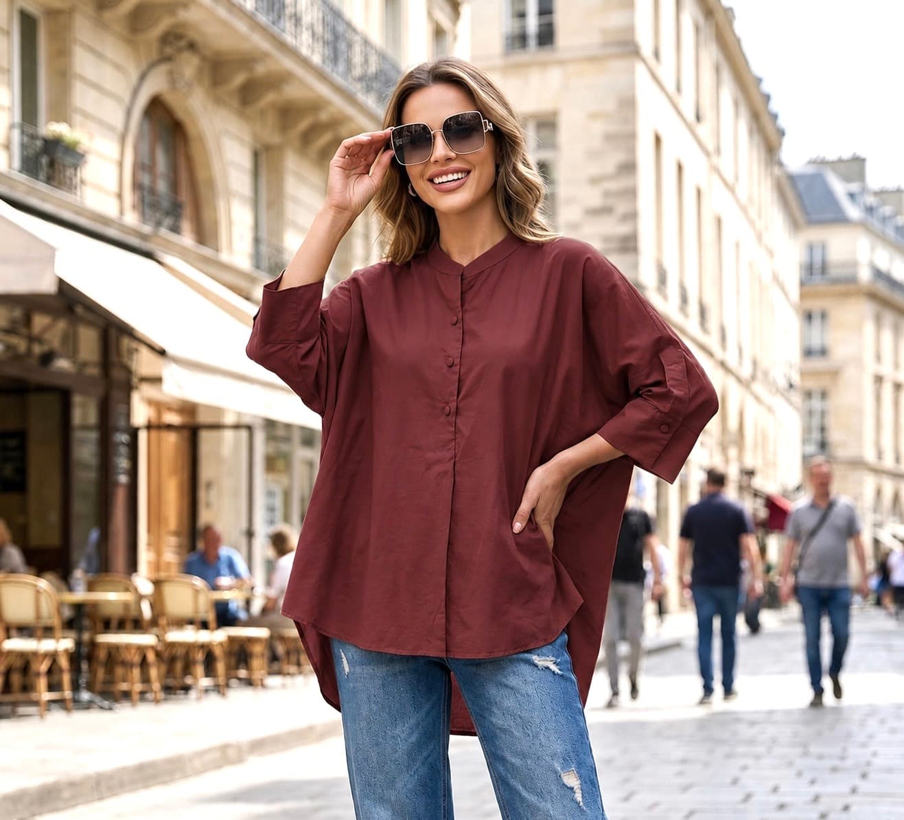 Camicia — 34027 — BORDO