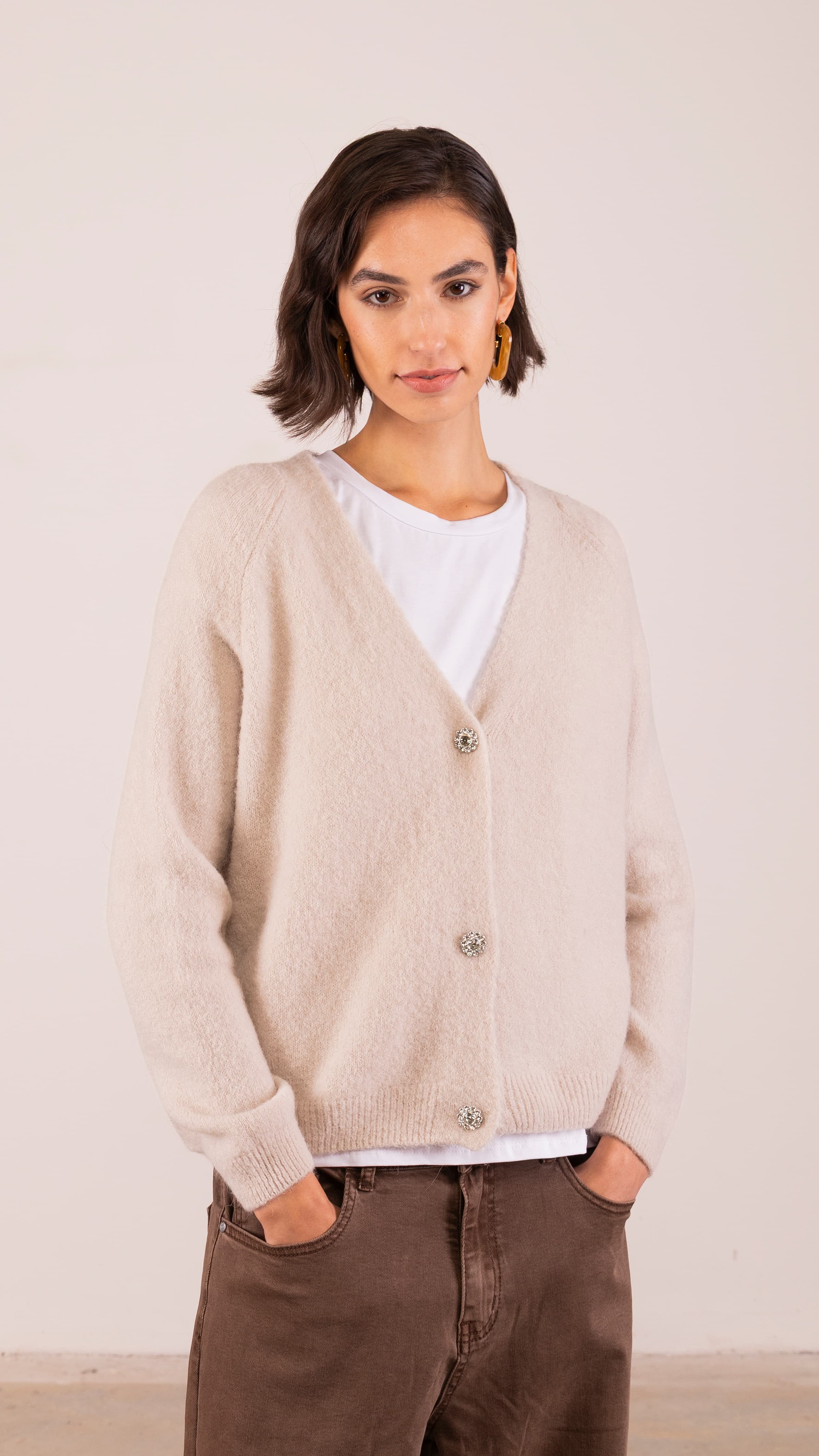 Cardigan — 39031 — BEIGE
